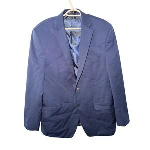 Michael Strahan Collection Men‎ Navy Wool Blend Suit Blazer Jacket 42L Business